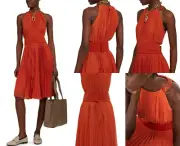 Max Mara Midi Dress Golena Mini Dress Abi Ball Dress Pleated Pleats New S