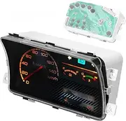 Daseeme Multi-Functional Car Speedometer Fuel Gauge Water Temperature Gauge Automotive Modified Instrument Assembly 12V with Fault Warning Light