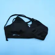 Victorias Secret Large Black Wrap Triangle Bikini Removable Padded VS Swim New