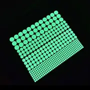 Glow in The Dark Wall Stickers, BaaSid 407 Pcs Removable Glow in Dark Dots Wall Decals Stickers Room Decor Kit, Adhesive Dots Luminous Ceiling Decals for Kids Bedroom Halloween Home Decoration