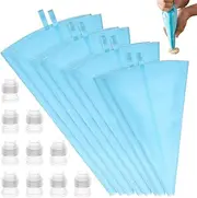 Piping Bags and Tips Set | 16-Piece Reusable Icing Piping Bags with Food Grade Tips - Sturdy Frosting Kit for Cake Decorating, Cupcakes, Pastries, Cookies, and Other Baked Goods Decoration