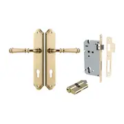 Iver Verona Door Lever on Shouldered Backplate Entrance Kit Key/Key