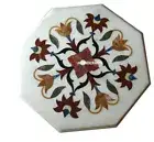 2'x2' Marble Console Center Table Top Precious Marquetry Inlay Hallway Decor