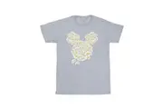 Mickey Mouse Mens Chamomile Head Cotton T-Shirt (Sports Grey) - UTBI52711