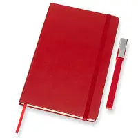 在飛比找誠品線上優惠-MOLESKINE經典橫線硬殼筆記本+鋼珠筆禮盒/紅