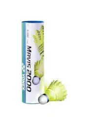 Yellow Yonex Mavis 2000 Badminton Medium Speed Nylon Shuttlecocks 6 ct per tube