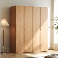 在飛比找蝦皮商城精選優惠-全實木橡木衣櫃卧室家用一門到頂北歐現代簡約小戶型衣櫥原木柜子