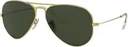 [Ray-Ban] Aviator Classic XL Sunglasses - Gold, Green Classic G-15 - Unisex