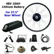 750W Rear 27.5 Inch Wheel EBike Electric Bike Conversion Kit with 10A Battery