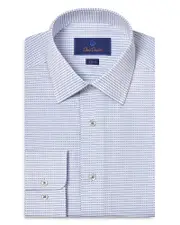 David Donahue Slim Fit Horizontal Dobby Dress Shirt