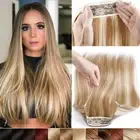 Women Hidden Invisible Wire Weft 100% Real Human Hair Extension Full Head
