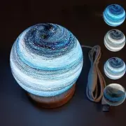 [SupBri] Moon Lamp,Glass Moon Lights for Bedroom 3 Inch 3 Colors,Samll Night Light for Kids Girls Boys Birthday Gift Home Decorations (Starry Sky)