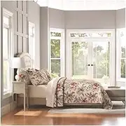 Quilt Set Full/Queen King Size 3 Pieces Lightweight Floral Print Pattern Bedspread Soft Cotton Coverlet Sets for All Seasons with 2 Pillow Shams (Color : Flower, Size : 250x270cm-50x70cm x2)