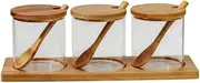 3pcs/1 Set Clear Container with Lid Coffee Airtight Container Glass Terrarium with Lid Kitchen Box Condiment Pots Salt Pot with Lid Storage Tank Glass Jar Salt Shaker Candy Jar