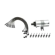 NGK Spark Plugs Coil + Bosch Leads Kit for Land Rover Discovery Series 1 714mm