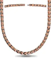 MagnetRX® Copper Magnetic Therapy Necklace - Ultra Strength Magnetic Necklace for Pain Relief and Healing - 99.9% Pure Copper Necklace with Magnets (21.50 Inches, Style: Classic)