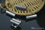 Gunmetal Magnetic Tube Clasps - 25mm x 7mm - Gunmetal Clasp for Leather (MC063)
