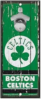 WinCraft NBA Boston Celtics Bottle Opener5x11 Wood Sign Bottle Opener, Team Colors, 5"x11"