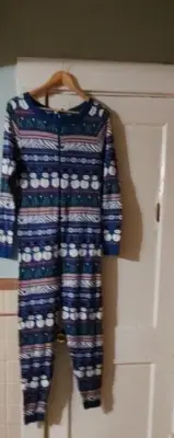 NEW Women's SNOWMEN Knit Lounger Pajamas Love by Design LARGE