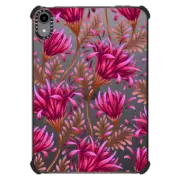 iPad mini (6th gen) iPad Impact Case Daisies Floral - Magenta / Clear