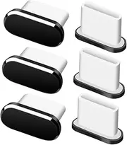 KALLORY 6Pcs USB C Dust Plugs Protective Caps for Type C Charging Port Easy to Install Compatible with All USB C Devices Dustproof and Durable Covers