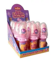 Bubble Gum Ice Cream shape Spin Pop 12 Pack /12 a Carton - 100% Kosher