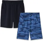 [ACESTAR] Boys Camouflage Athletic Shorts - Quick Dry Active Youth Printed Camo Core Mesh Sport Shorts with Pockets