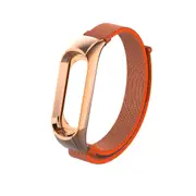 Bakeey Double Elastic Buckle Canvas Replacement Watch Band for Xiaomi Mi Band3 ORANGE COLOR