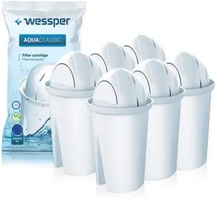 德國 Wessper 6入Classic經典圓形濾心 濾芯濾水器淨水濾心 適用Brita Classic 系列