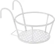 Rail Plant Pot | Rail Planter Holder | Metal Hanging Plant Pot | Hanging Railing Planter lanter Flower Stand Rack, Flower Plant Holder, Deck Rail Boxes, Easy Assembly for Balcony Fence Porch Railing