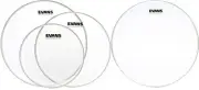 Evans G2 Clear 3-piece Tom Pack - 10/12/14 inch + Evans TT16G2 Value Bundle