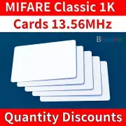 MIFARE CLASSIC 1K S50 13.56MHz MF1S50 PVC NFC ISO Card NXP White or Bissano