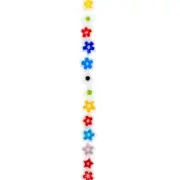 Multicolor Millefiori Glass Flower Beads, 7.5mm by Bead Landing™