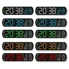 LED Digital Alarm Clock Featuring Temperature Humidity and Date Display