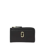 Marc Jacobs Logo Plaque Zip-Up Wallet One size Black