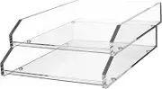 Kantek Acrylic Double Letter Tray, 4 3/4 x 14 x 10 1/2 Inches, Clear (AD15)