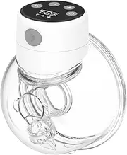 [Zosylala] Wearable Electric Breast Pump - Hands-Free, Quiet Operation with LCD Display, 3 Modes & 12 Levels of Suction, Can Be Worn in-Bra, Includes 24mm Flange