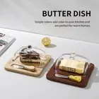 with Bamboo Tray Nordic Style Butter Case Cheese Container Kitchen Tool