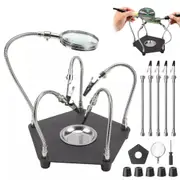 Third Hand Soldering Iron Solder Station Magnifier Stand Holder Helping Tool