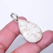 Rosetta Jasper Handmade Gemstone 925 Sterling Silver Jewelry Pendant 1.60" A395