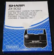 Genuine Sharp 2 Pack ZX-3CS2 Correctable Carbon Film Ribbon For PA-3100 Series