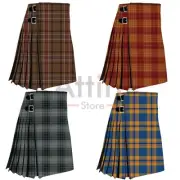 Scottish Handmade Traditional Four Tartan Kilts - Family Tartans For Men