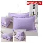 Elegant King Size Cotton Pillow Covers with Floral Print - Machine Washable