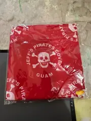 New Jeff's Pirates Cove Guam Red Bandana Handkerchief