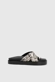 Herman Snake Sandal in Cream Black - CAMILLA AND MARC® C&M