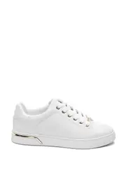 GUESS Women's White Peony Logo Rollin Sneakers Size: 7