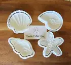 Sea Shells Cookie Cutter & Embosser Stamps - Starfish- Scallop Shell Beach