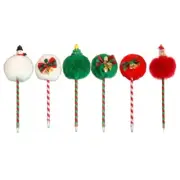 4Pcs Cartoon Christmas Tree Santa Clause Ballpoint Pen for Boy Girl Kid