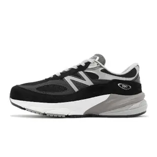 【NEW BALANCE】休閒鞋 990 V6 2E 寬楦 男鞋 黑 銀 美製 復古 麂皮 NB 紐巴倫(M990BK6-2E)