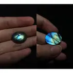 現貨 可代打孔 LW O3 黃綠藍 橢圓 拉長石 裸石 LABRADORITE 長石光譜石吊墜項鍊吊牌掛牌掛件